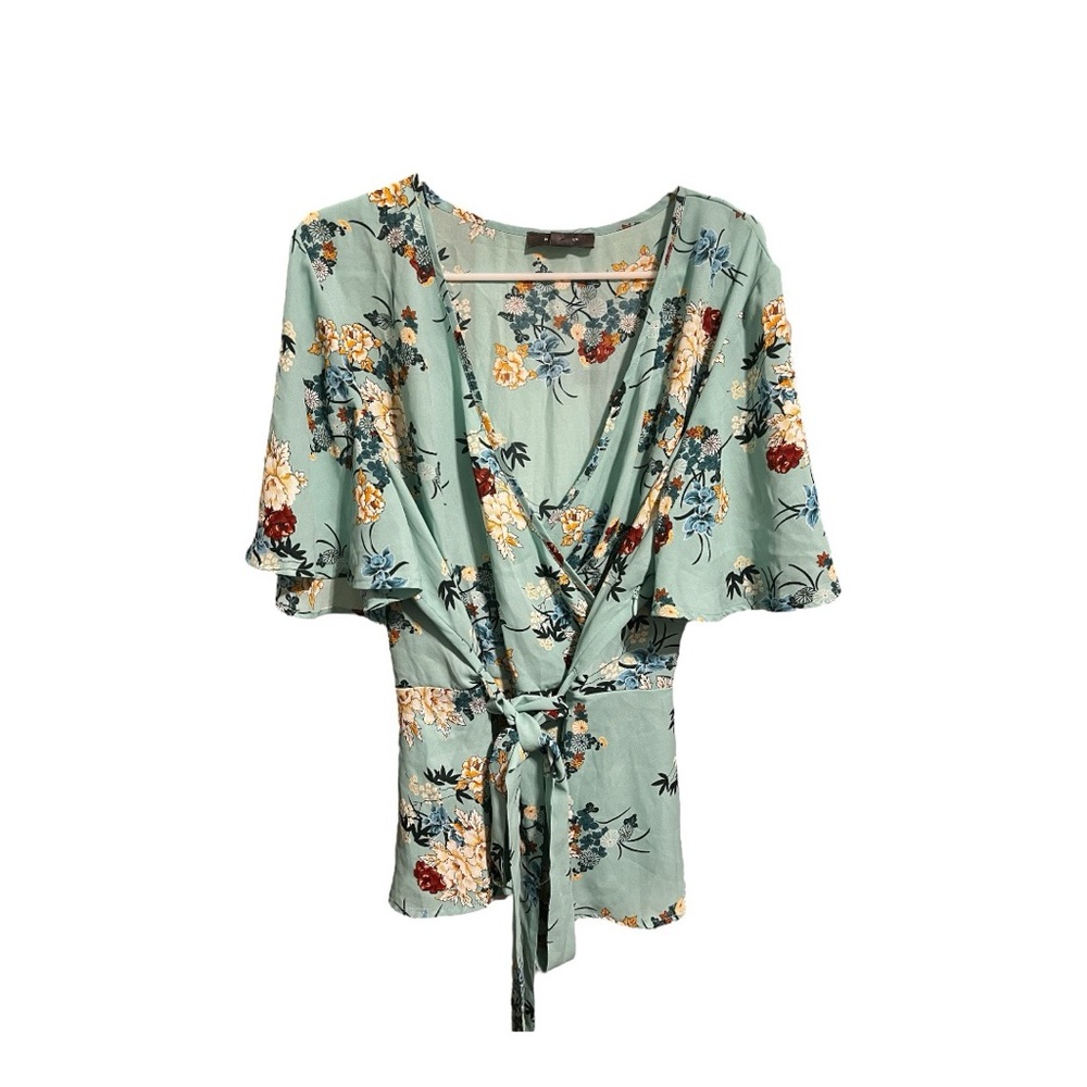 Primark Tie Front Floral Blouse